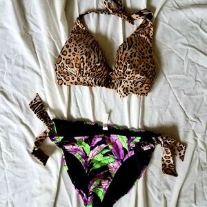PINK brand cheetah bikini (never worn)